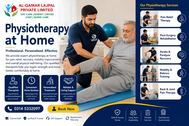 Professional physiotherapy at home in Islamabad and Rawalpindi for stroke recovery, pain relief and rehabilitation